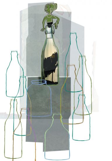 Tea Bendix illustration til Plenum, Skoleledernes blad 2011, bladtegning